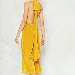 Nasty Gal Pants - Nasty Gal Yellow Velvet JumpSuit Nasty Gal Pants - Nasty Gal Yellow Velvet JumpSuit
